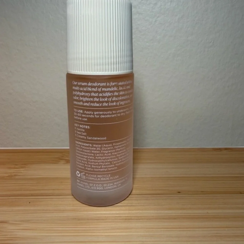 Saltair Salt Water Vanilla 5% AHA Serum Deodorant 1.7oz Mandelic Lactic Acid NEW